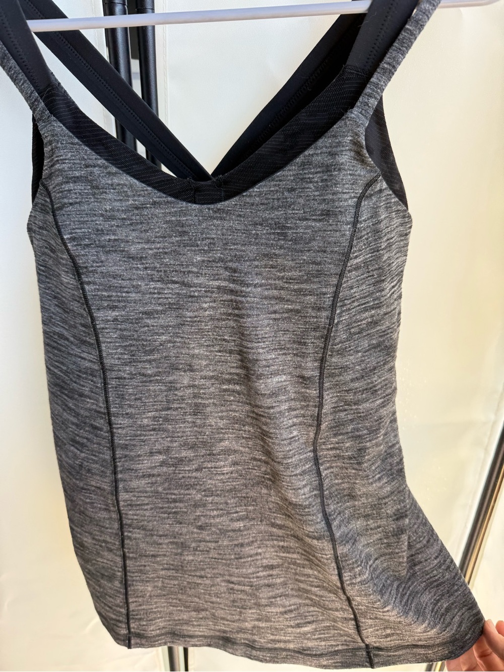lululemon athletica Gray Heather Built-In Bra Tank